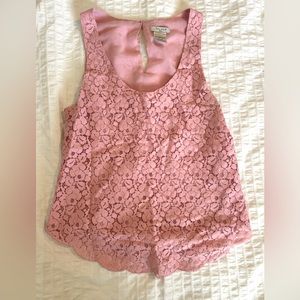 Talula Pink Lace Tank